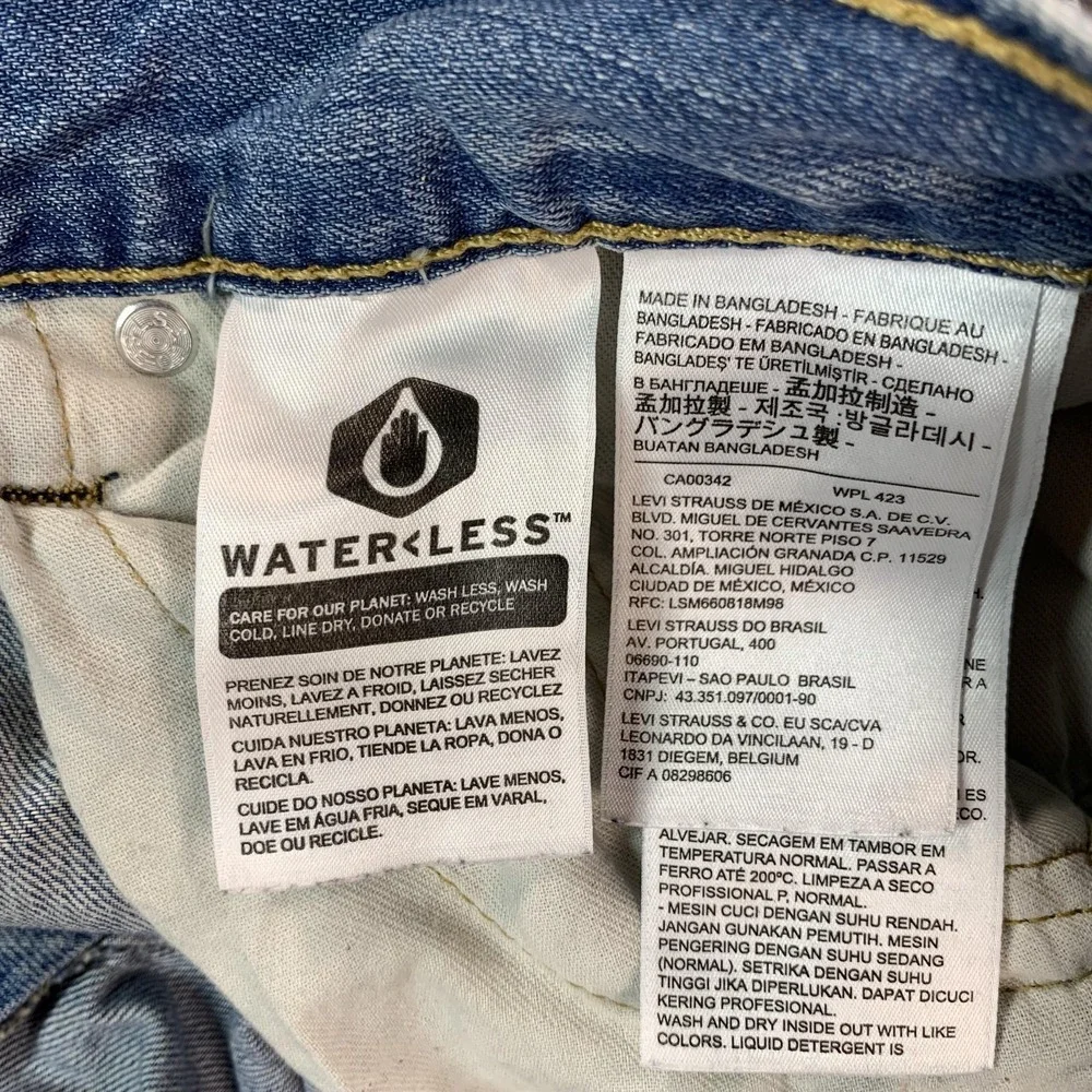 Levis 559 Jeans Mens 40x31 Blue Denim Relaxed Straight Leg Light‎ Wash Faded